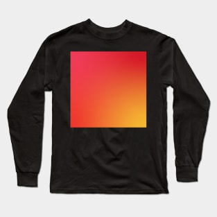 Warm Red Orange and Yellow Gradient Long Sleeve T-Shirt